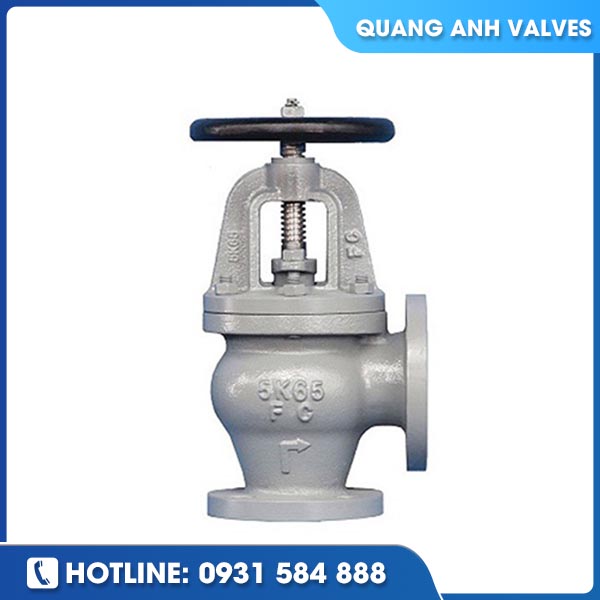 Marine cast iron angle globe valve